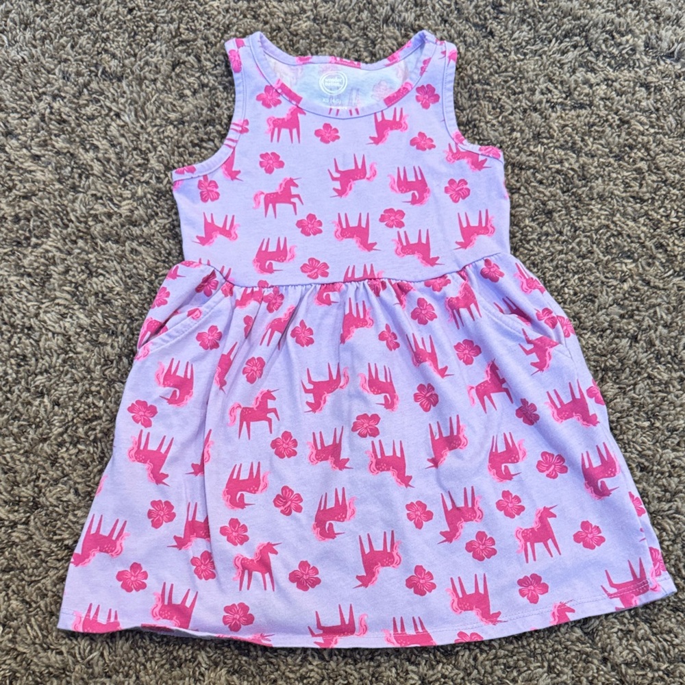 Wonder Nation Lavender Dress with Pink Prints